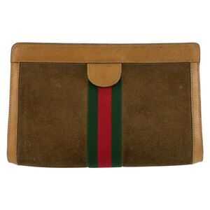 Gucci Suede Clutch Bag